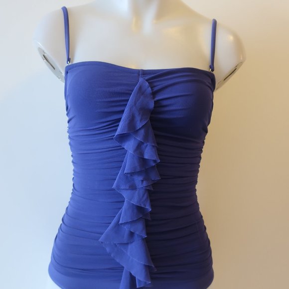 Womens Be Creative Purple Ruched One Piece Swimsuit S * - Picture 4 of 13